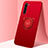 Coque Ultra Fine Silicone Souple Housse Etui avec Support Bague Anneau Aimante Magnetique T02 pour Oppo A91 Rouge