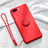 Coque Ultra Fine Silicone Souple Housse Etui avec Support Bague Anneau Aimante Magnetique T02 pour Oppo R15X Rouge