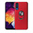 Coque Ultra Fine Silicone Souple Housse Etui avec Support Bague Anneau Aimante Magnetique T02 pour Samsung Galaxy A70 Rouge