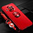 Coque Ultra Fine Silicone Souple Housse Etui avec Support Bague Anneau Aimante Magnetique T02 pour Xiaomi Mi 10T Lite 5G Rouge