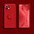 Coque Ultra Fine Silicone Souple Housse Etui avec Support Bague Anneau Aimante Magnetique T02 pour Xiaomi Mi 11 Lite 4G Rouge