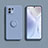 Coque Ultra Fine Silicone Souple Housse Etui avec Support Bague Anneau Aimante Magnetique T02 pour Xiaomi Mi 11 Lite 5G Gris Lavende