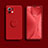 Coque Ultra Fine Silicone Souple Housse Etui avec Support Bague Anneau Aimante Magnetique T02 pour Xiaomi Mi 11 Lite 5G Rouge