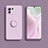 Coque Ultra Fine Silicone Souple Housse Etui avec Support Bague Anneau Aimante Magnetique T02 pour Xiaomi Mi 11 Lite 5G Violet Clair