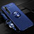 Coque Ultra Fine Silicone Souple Housse Etui avec Support Bague Anneau Aimante Magnetique T02 pour Xiaomi Mi Note 10 Bleu