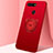 Coque Ultra Fine Silicone Souple Housse Etui avec Support Bague Anneau Aimante Magnetique T03 pour Huawei Honor V20 Rouge