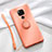 Coque Ultra Fine Silicone Souple Housse Etui avec Support Bague Anneau Aimante Magnetique T03 pour Huawei Mate 20 X 5G Orange