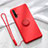 Coque Ultra Fine Silicone Souple Housse Etui avec Support Bague Anneau Aimante Magnetique T03 pour Huawei Nova 5 Pro Rouge