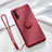 Coque Ultra Fine Silicone Souple Housse Etui avec Support Bague Anneau Aimante Magnetique T03 pour Huawei Nova 5 Pro Vin Rouge