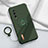 Coque Ultra Fine Silicone Souple Housse Etui avec Support Bague Anneau Aimante Magnetique T03 pour Oppo Find X2 Pro Vert