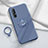 Coque Ultra Fine Silicone Souple Housse Etui avec Support Bague Anneau Aimante Magnetique T03 pour Oppo Reno3 Pro Gris