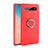 Coque Ultra Fine Silicone Souple Housse Etui avec Support Bague Anneau Aimante Magnetique T03 pour Samsung Galaxy S10 5G Rouge