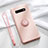 Coque Ultra Fine Silicone Souple Housse Etui avec Support Bague Anneau Aimante Magnetique T03 pour Samsung Galaxy S10 Plus Rose