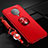 Coque Ultra Fine Silicone Souple Housse Etui avec Support Bague Anneau Aimante Magnetique T03 pour Xiaomi Poco F2 Pro Rouge