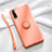 Coque Ultra Fine Silicone Souple Housse Etui avec Support Bague Anneau Aimante Magnetique T04 pour Huawei P20 Orange