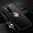 Coque Ultra Fine Silicone Souple Housse Etui avec Support Bague Anneau Aimante Magnetique T04 pour Huawei P40 Pro Or et Noir