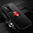 Coque Ultra Fine Silicone Souple Housse Etui avec Support Bague Anneau Aimante Magnetique T04 pour Huawei P40 Pro Rouge et Noir