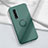 Coque Ultra Fine Silicone Souple Housse Etui avec Support Bague Anneau Aimante Magnetique T04 pour Oppo Find X2 Pro Vert