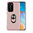 Coque Ultra Fine Silicone Souple Housse Etui avec Support Bague Anneau Aimante Magnetique T05 pour Huawei P40 Pro Or Rose