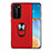 Coque Ultra Fine Silicone Souple Housse Etui avec Support Bague Anneau Aimante Magnetique T05 pour Huawei P40 Pro Rouge