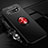 Coque Ultra Fine Silicone Souple Housse Etui avec Support Bague Anneau Aimante Magnetique T05 pour Samsung Galaxy S10 Plus Rouge et Noir