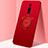 Coque Ultra Fine Silicone Souple Housse Etui avec Support Bague Anneau Aimante Magnetique T05 pour Xiaomi Mi 9T Pro Rouge