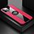 Coque Ultra Fine Silicone Souple Housse Etui avec Support Bague Anneau Aimante Magnetique T06 pour Apple iPhone 11 Pro Max Rouge