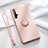 Coque Ultra Fine Silicone Souple Housse Etui avec Support Bague Anneau Aimante Magnetique T06 pour Huawei Honor 20 Rose