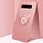 Coque Ultra Fine Silicone Souple Housse Etui avec Support Bague Anneau Aimante Magnetique T06 pour Samsung Galaxy S10 5G Or Rose