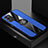 Coque Ultra Fine Silicone Souple Housse Etui avec Support Bague Anneau Aimante Magnetique X01L pour Oppo A93s 5G Bleu