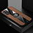 Coque Ultra Fine Silicone Souple Housse Etui avec Support Bague Anneau Aimante Magnetique X01L pour Oppo A93s 5G Marron