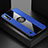 Coque Ultra Fine Silicone Souple Housse Etui avec Support Bague Anneau Aimante Magnetique X01L pour Samsung Galaxy A01 SM-A015 Bleu