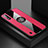 Coque Ultra Fine Silicone Souple Housse Etui avec Support Bague Anneau Aimante Magnetique X01L pour Samsung Galaxy A01 SM-A015 Rouge