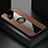 Coque Ultra Fine Silicone Souple Housse Etui avec Support Bague Anneau Aimante Magnetique X01L pour Samsung Galaxy A51 5G Marron