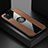 Coque Ultra Fine Silicone Souple Housse Etui avec Support Bague Anneau Aimante Magnetique X01L pour Samsung Galaxy A81 Marron