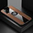 Coque Ultra Fine Silicone Souple Housse Etui avec Support Bague Anneau Aimante Magnetique X01L pour Samsung Galaxy S20 Marron