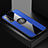 Coque Ultra Fine Silicone Souple Housse Etui avec Support Bague Anneau Aimante Magnetique X01L pour Vivo iQOO U1 Bleu