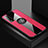 Coque Ultra Fine Silicone Souple Housse Etui avec Support Bague Anneau Aimante Magnetique X01L pour Vivo iQOO U1 Rouge