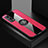 Coque Ultra Fine Silicone Souple Housse Etui avec Support Bague Anneau Aimante Magnetique X01L pour Vivo Y53s t2 Rouge