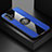Coque Ultra Fine Silicone Souple Housse Etui avec Support Bague Anneau Aimante Magnetique X01L pour Xiaomi Poco F3 GT 5G Bleu