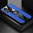 Coque Ultra Fine Silicone Souple Housse Etui avec Support Bague Anneau Aimante Magnetique X01L pour Xiaomi Poco M4 Pro 5G Bleu