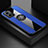 Coque Ultra Fine Silicone Souple Housse Etui avec Support Bague Anneau Aimante Magnetique X01L pour Xiaomi Redmi 11 Prime 5G Bleu