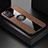 Coque Ultra Fine Silicone Souple Housse Etui avec Support Bague Anneau Aimante Magnetique X01L pour Xiaomi Redmi Note 11S 4G Marron