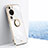 Coque Ultra Fine Silicone Souple Housse Etui avec Support Bague Anneau Aimante Magnetique XL1 pour Huawei P60 Pro Blanc