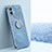 Coque Ultra Fine Silicone Souple Housse Etui avec Support Bague Anneau Aimante Magnetique XL1 pour Nothing Phone 2 Bleu