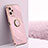 Coque Ultra Fine Silicone Souple Housse Etui avec Support Bague Anneau Aimante Magnetique XL1 pour OnePlus Nord CE 2 Lite 5G Rose