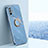 Coque Ultra Fine Silicone Souple Housse Etui avec Support Bague Anneau Aimante Magnetique XL1 pour Oppo A94 5G Bleu