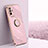 Coque Ultra Fine Silicone Souple Housse Etui avec Support Bague Anneau Aimante Magnetique XL1 pour Oppo A94 5G Rose