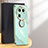 Coque Ultra Fine Silicone Souple Housse Etui avec Support Bague Anneau Aimante Magnetique XL1 pour Oppo Find X6 5G Vert