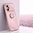 Coque Ultra Fine Silicone Souple Housse Etui avec Support Bague Anneau Aimante Magnetique XL1 pour Oppo K10 Pro 5G Rose